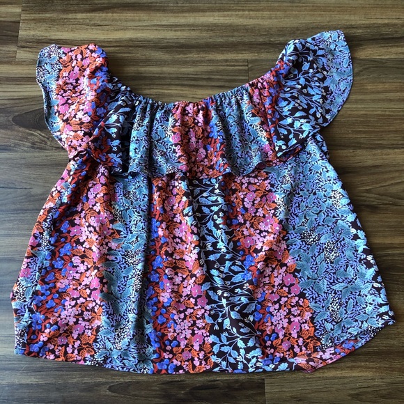 Anthropologie Maeve Floral Off the Shoulder Top - Picture 2 of 4